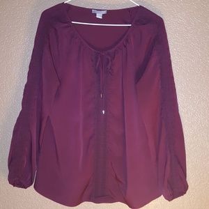 Wine color blouse
